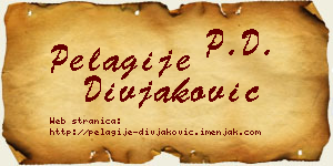 Pelagije Divjaković vizit kartica